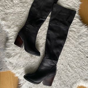 Over the Knee Aldo Black Leather Boots